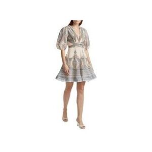 Pleated V-Neck Minidress